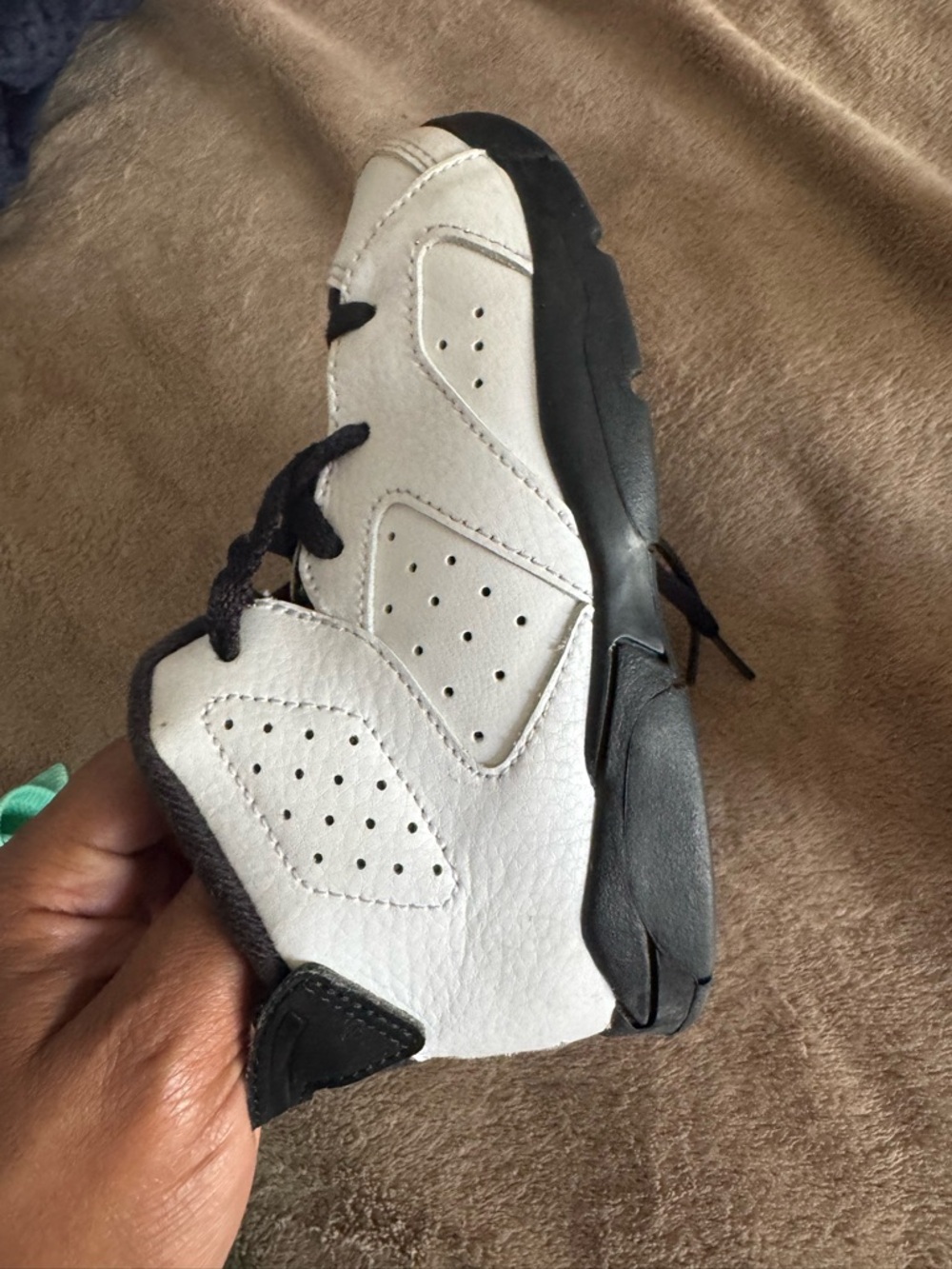 Kids White and Black High-Top Lace-Up Sneakers